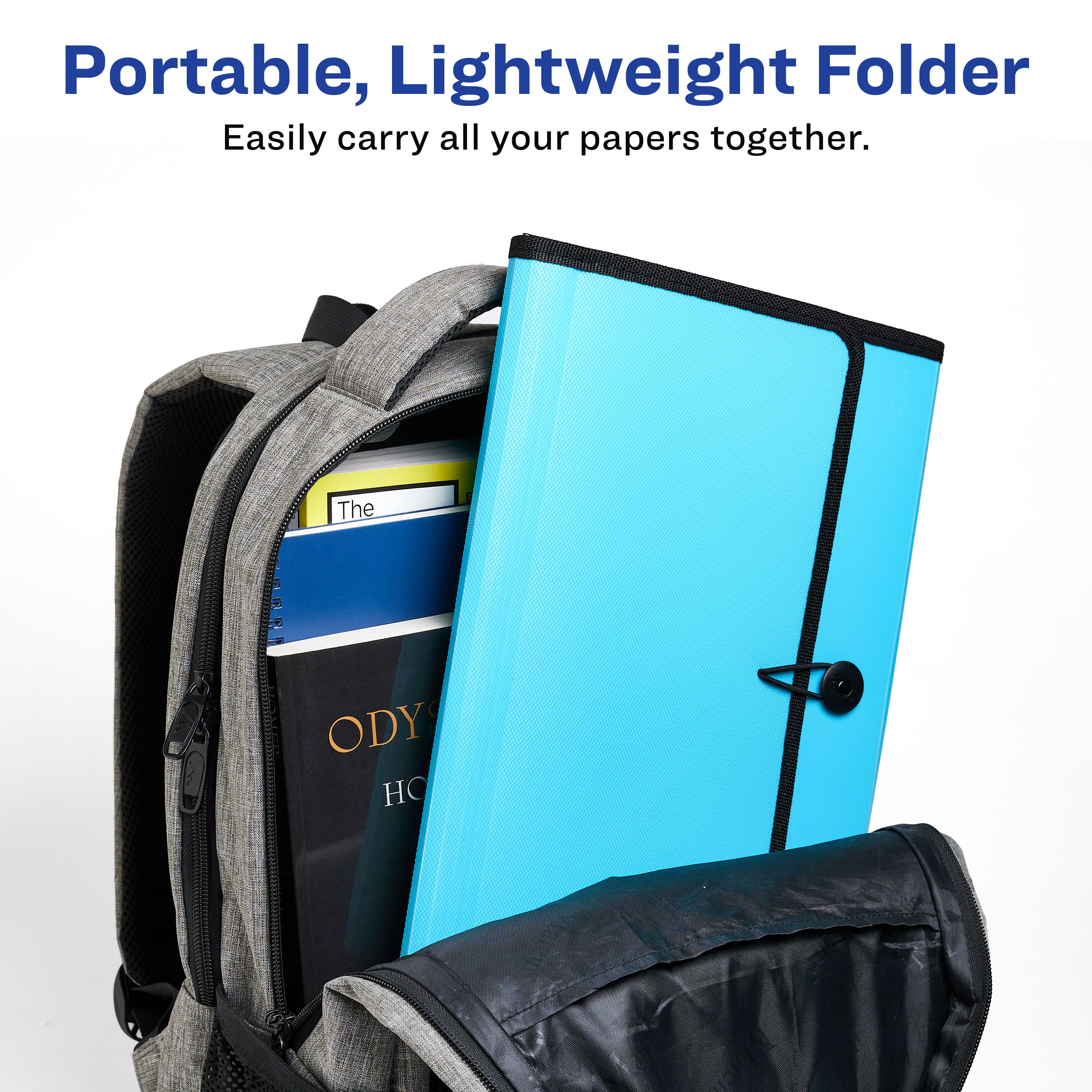 Expanding File Folder, 13-Pocket, Aqua 73554 | Avery